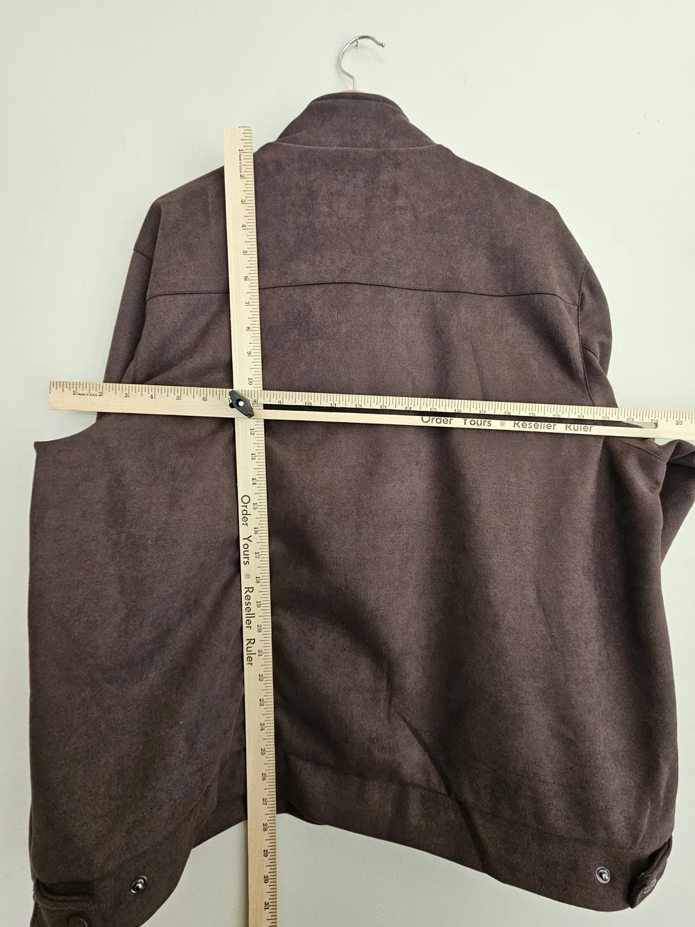 New Robert Graham Jacket Men's Faux Suede Zipper Stand-Up Collar -‎ Flaw